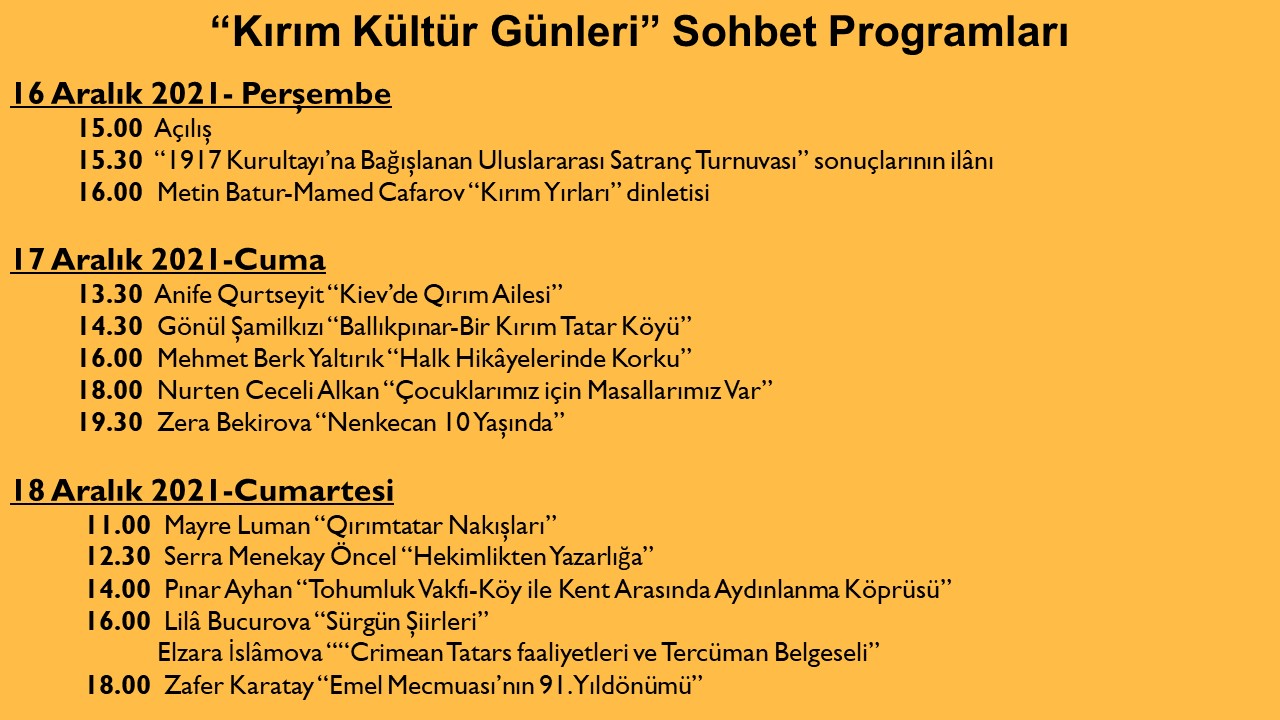 Kırım kültür günleri ilk haber en son