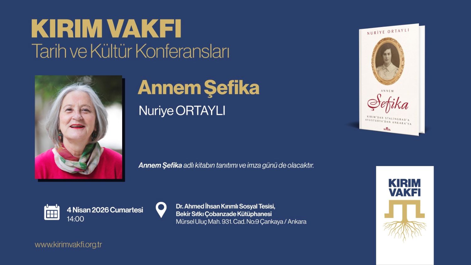 “Annem Şefika” Adlı Konferansa Davetlisiniz